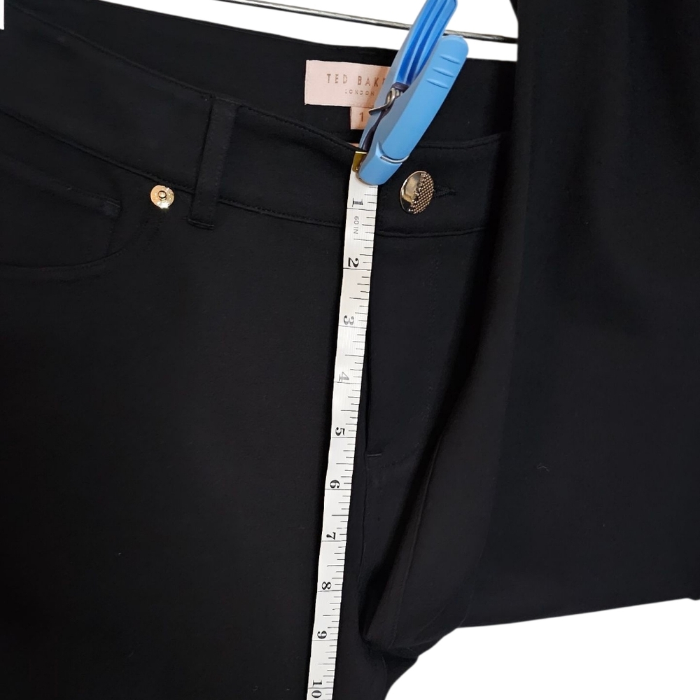 Ted Baker Black Ankle Jeggings w Zippered Hem women's size 1 waist 28" Rise 9" - Picture 11 of 12